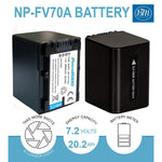 Power2000 Np Fv70A Battery For Sony Fdr Ax30 Fdr Ax33 Fdr Ax53 Fdr Ax700 Fdr Ax100 Fdr Axp35 Hxr Mc50 Hxr Mc88 Hx Rnx80 Pxw Z90V Nex Vg10 Nex Vg20 Nex Vg30 Nex Vg900 Cacmorders