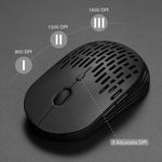 Bluetooth Mouse Rii Led Silent 2 4Ghz Wireless Mouse Dual Modebluetooth 4 0 Usb Computer Mouse For Macbooks Laptop Pc Mac Chromebook