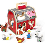 Sorting Barn Toy With Flip Up Roof And Handle