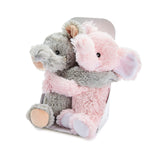 Cute Hugs Elephants Soft Toys Grey And Pink Stuffed Toys
