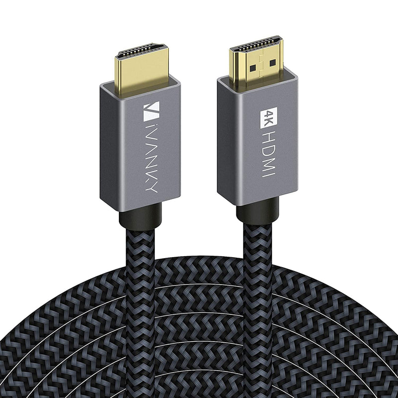 Hdmi Cable 4K 30Ft Ivanky 18Gbps High Speed Hdmi 2 0 Cable 4K Hdr Hdcp 2 2 1 4 3D 2160P 1080P Ethernet Braided Hdmi Cord 32Awg Audio Returnarc Compatible Uhd Tv Blu Ray Monitor