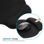 Rii Ergonomic Mouse Pad Office Mousepad With Gel Wrist Support Gaming Mouse Pad With Non Slip Pu Base Mouse Mat For Home Office Travel Black