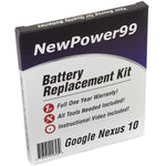 Battery Kit For Google Nexus 10 With Battery Video And Tools From