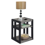 Convenience Concepts Monterey 3 Tier End Table Weathered Gray Black