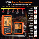 Wireless Meat Thermometer Digital Remote Food Cooking Meat Thermometer For Bbq Grill Smoker Oven Kitchen 500 Ft Range Dual Probes