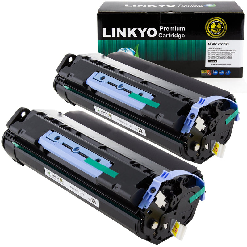 Linkyo Compatible Toner Cartridge Replacement For Canon 106 0264B001Aa Black 2 Pack