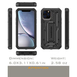 Vanguard Designed For Iphone 11 Pro Case 5 8 Inches Military Grade Full Body Rugged With Built In Screen Protector And Kickstand Black