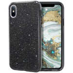 Iphone Xs Max Case Glitter Luxury Shiny Sparkly Silm Bling Crystal Clear 3 Layer Hybrid Protective Soft Case For Iphone X Max2018 Black
