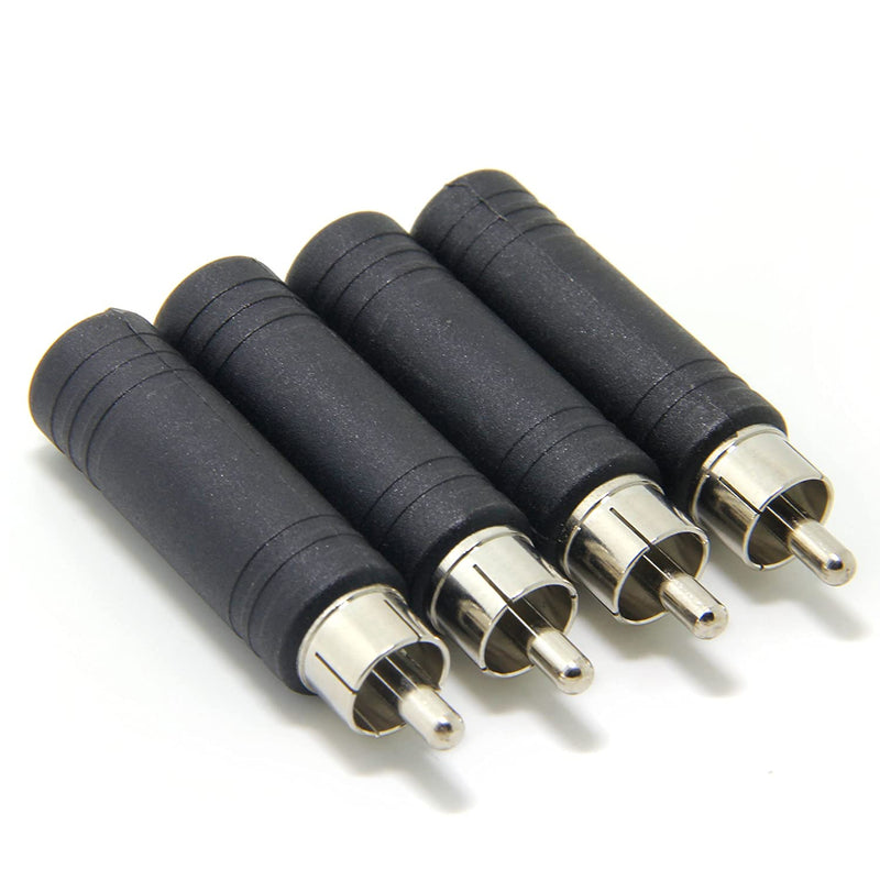 Ancable 4 Pack 1 4 Inch 6 35Mm Ts Female To Rca Male Adaptor