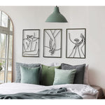 Minimalist Female Body Single Line Metal Wall Art Decor
