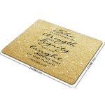 Smooffly Proverbs 31 25 Mouse Pad Bible Verse Gold Sparkles Glitter Pattern Mouse Pad