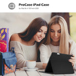 Procase New Ipad Air 4 Case Latest Model Ipad 10 9 Inch 2020 Case With Pencil Holder Slim Protective Folio Stand Cover For Ipad Air 4Th Generation 10 9 Inch 2020 Release Black