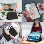 Soke Case For Ipad Air 4Th Generation 2020 Ipad 10 9 Case With Pencil Holder Premium Shockproof Stand Folio Casesupport Touch Id The 2Nd Pencil Charging Smart Soft Tpu Back Cover Black