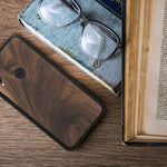 kwmobile Wooden Cover Compatible with Xiaomi Redmi Note 7 / Note 7 Pro - Hard Case with TPU Bumper - Dark Brown