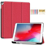 Dteck New Ipad 10 2 Case 2019 Ipad 7Th Generation Case With Pencil Holder Strong Protection Ultra Slim Shockproof Hard Back Trifold Stand Smart Cover Auto Sleep Wake Rose