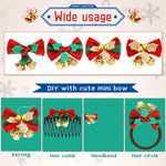 Christmas Bow With Bells Mini Bowknot Ornament