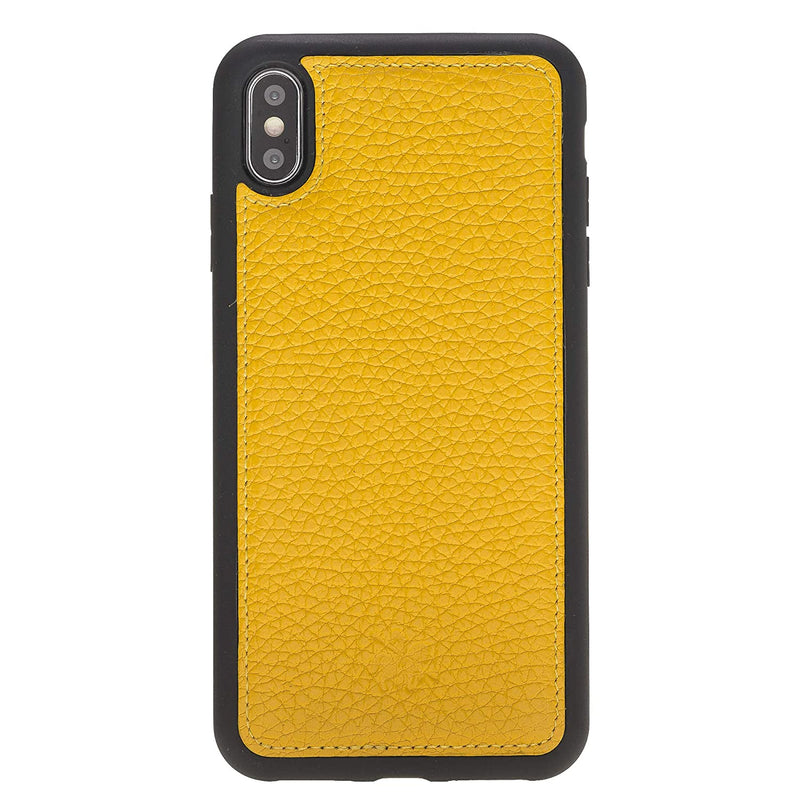 Lucca Leather Case Compatible With Iphone Xs Max A Extra Secure With Padded Back Cover Yellow
