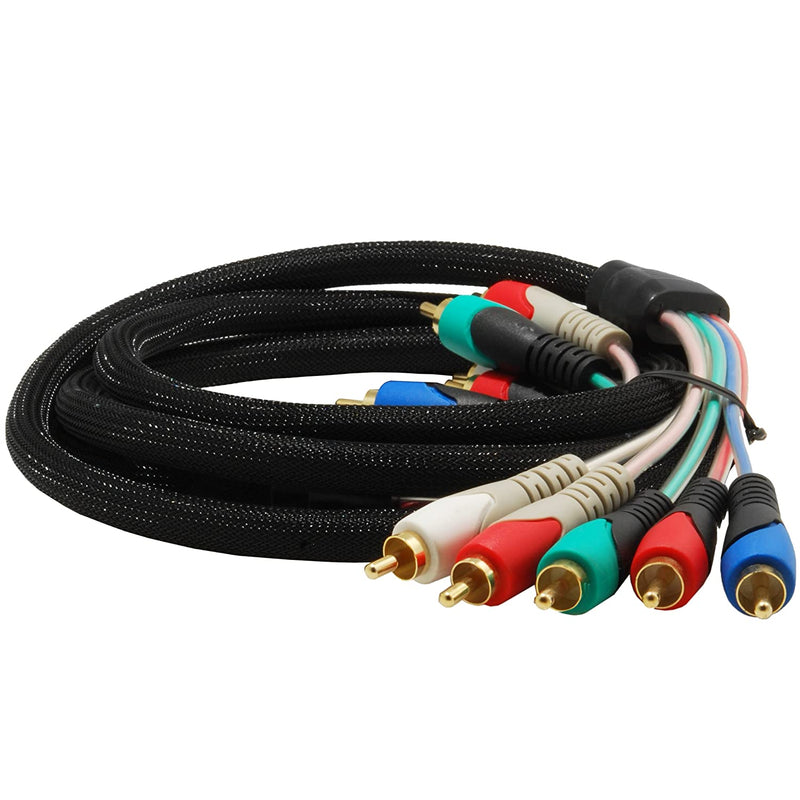 Mediabridge Component Video Cables With Audio 6 Feet Gold Plated Rca To Rca Supports 1080I