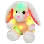 8 Light Up White Bunny Soft Plush Toy Led Lop Ear Night Light Stuffed Animals Easter Birthday Christmas Festival Ocns Gift For Kids Toddlers