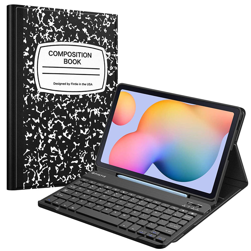 Fintie Keyboard Case For Samsung Galaxy Tab S6 Lite 10 4 2020 Model Sm P610 Wi Fi Sm P615 Lte Soft Tpu Back Cover With S Pen Holder Detachable Wireless Bluetooth Keyboard Composition