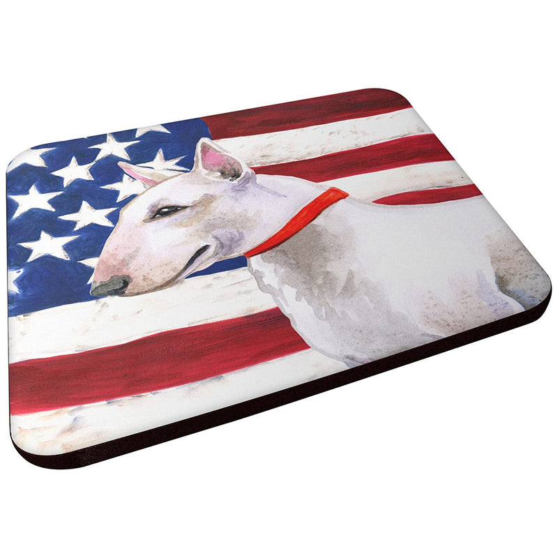 Carolines Treasures Bull Terrier Patriotic Decorative Coasters Multicolor