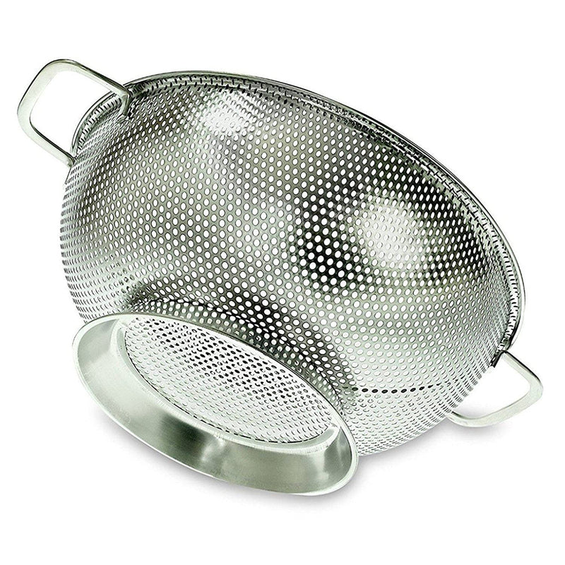 Colander Stainless Steel Kitchen Strainer For Washing Rice Pasta And Small Grains 3 Qrt