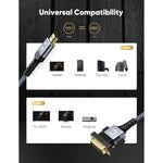Hdmi To Dvi Cable 3 Feet Bi Directional Nylon Braid Support 1080P Full Dvi D Male To Hdmi Male High Speed Adapter Cable Gold Plated For Ps4 Ps3 Hdmi Male A To Dvi D