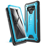 Kickstand Case For Galaxy Note 9 Full Body With Built In Screen Protector Heavy Duty Protection Shockproof Rugged Cover For Samsung Galaxy Note 9 2018 6 4 Inch Blue