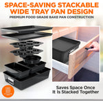 8 Piece Nonstick Stackable Bakeware Set