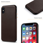 Tasikar Compatible With Iphone Xs Max Case Slim Fit Leather Cover Case Premium Leather And Tpu Design Compatible With Iphone Xs Max Brown