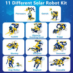 Stem 11 In 1 Solar Robot Kit 231 Pieces Diy Science Experiment Kit Learning Educational Building Toy Set For Toddlers Kids Boys Girls 6 7 8 9 10 11 12 Years Old Birthday