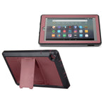 Nupro Heavy Duty Shock Proof Standing Cover With Screen Protector For Fire 7 Tablet Plum