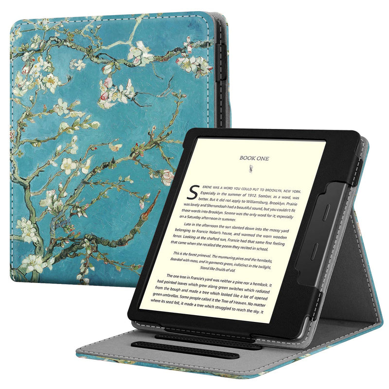 Flip Case For All New Kindle Oasis 10Th Generation 2019 Release And 9Th Generation 2017 Release Multi Angle Hands Free Viewing Stand Cover With Auto Sleep Wake Blossom