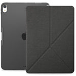 Khomo Horizontal And Vertical Display Stand Capable Cover For Ipad Pro 11 Inch Case Released 2018 Dual Origami Series See Through Back Twill Grey 1