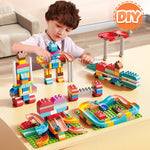 Marble Run Building Blocks 157Pcs Animals Marble Race Track Big Blocks Compatible Marble Maze Stem Educational Toddler Toys With Multiple Models Gift Boys Girls Kids Age 3 4 5 6 7 8