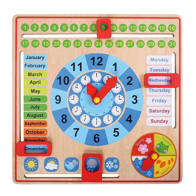 Montessori Toys For Toddlers 3 Years 4 Year Old Learning Materials For Preschool All About Today Board Wooden Calendar And Learning Clock Educational Gifts For Boys And Girls
