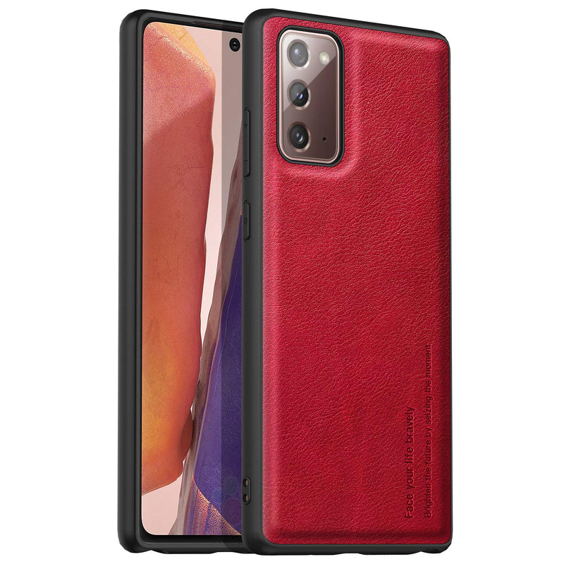 Compatible For Samsung Galaxy Note 20 Case Soft Tpu Leather Case Ultra Thin Anti Fall Fit Premium Material Slim Cover For Samsung Galaxy Note 20 Red