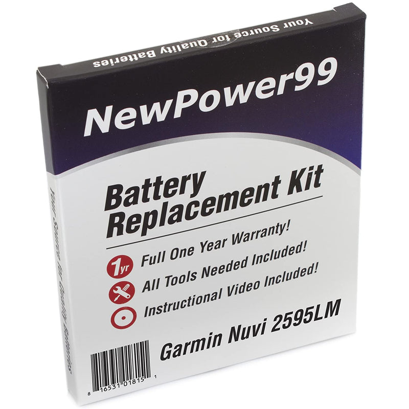 Newpower99 Battery Replacement Kit With Battery Video Instructions And Tools For Garmin Nuvi 2595Lm