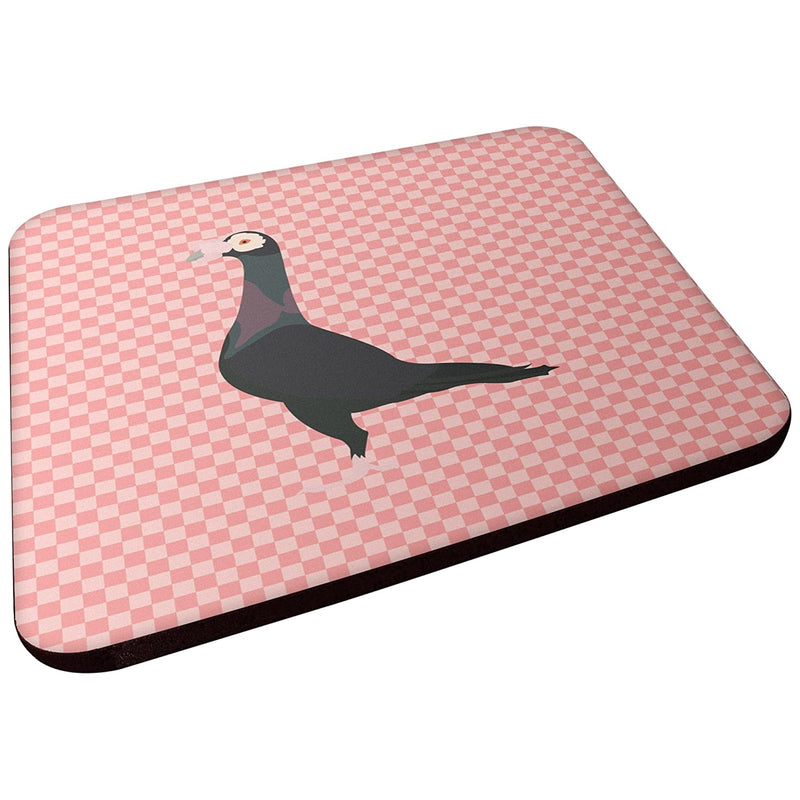 Carolines Treasures English Carrier Pigeon Pink Check Decorative Coasters 3 5 Multicolor