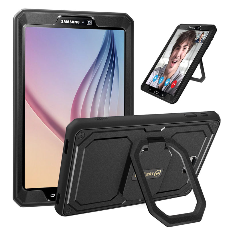Fintie Case For Samsung Galaxy Tab A 10 1 2016 No S Pen Version Tuatara Magic Ring 360 Rotating Multi Functional Grip Stand Shockproof Cover Built In Screen Protector Black
