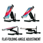 Cta Digital Flat Folding Tabletop Security Stand For 7 14 Tablets Fits Ipad 10 2 Inch 7Th 8Th Gen Ipad Air 3 Ipad Mini 5 12 9 Inch Ipad Pro 11 Inch Ipad Pro Ipad Gen 6 More