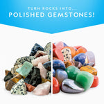 Rock Tumbler Refill 5 Pound Mix Of Rocks And Gemstones For Rock Tumblers Includes Agate Jasper Petrified Wood Gemstone And More 5 Jewelry Settings And Polishing Grit