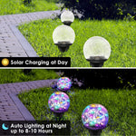 Colored Cracked Glass Solar Globe Lights