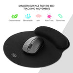 Rii Ergonomic Mouse Pad Office Mousepad With Gel Wrist Support Gaming Mouse Pad With Non Slip Pu Base Mouse Mat For Home Office Travel Black