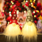Lighted Christmas Gnome Handmade Plush Scandinavian Swedish Tomte