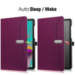 Case For Samsung Galaxy Tab S5E 10 5 2019 Model Sm T720Wi Fi Sm T725Lte Sm T727Verizon Sprint Multi Angle Viewing Stand Cover With Packet Auto Sleep Wake Feature Purple