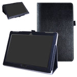 Mama Mouth Lenovo Moto Tab X704A Case Pu Leather Folio 2 Folding Stand Cover With Stylus Holder For 10 1 Lenovo Moto Tab X704A Lenovo Tab 4 10 Plus Tablet Black