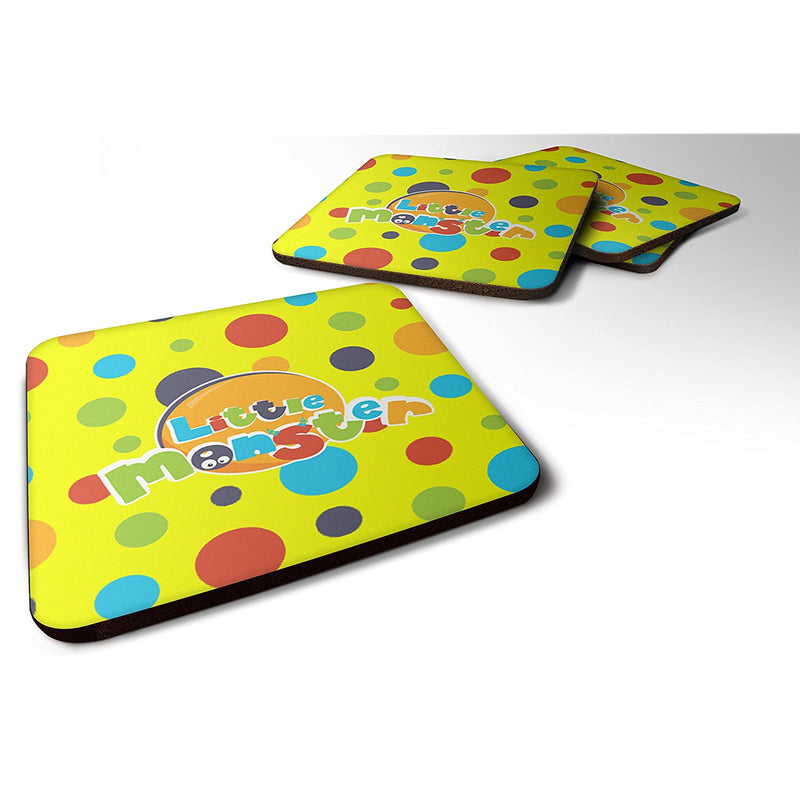 Carolines Treasures Little Monster Foam Coaster Set Of 4 3 5 Multicolor