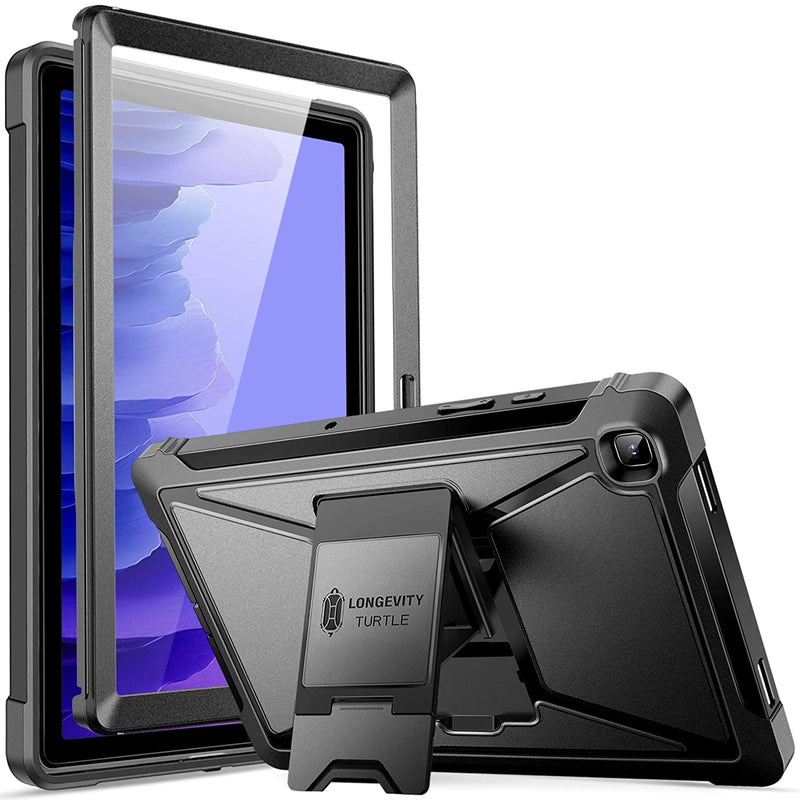 For Samsung Tab A7 Case 10 4 Inch 2020 Sm T500 T505 T507 Built In Screen Protector Dual Layer Shockproof Full Body Cover With Kickstand For Samsung Galaxy Tab A7 2020 Release Black