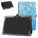 Lenovo Tab E10 2018 Case Bige Pu Leather Folio 2 Folding Stand Cover For 10 1 Lenovo Tab E10 Tb X104F Tablet2018 Almond Blossom